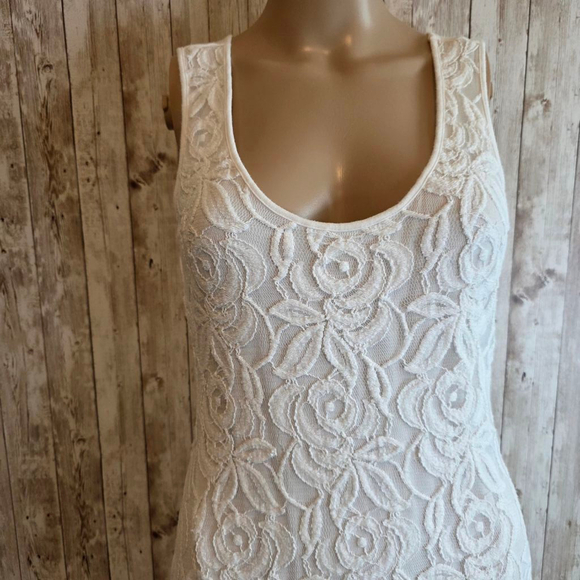 Calvin Klein White Lace Dress Size 6 - Picture 2 of 8